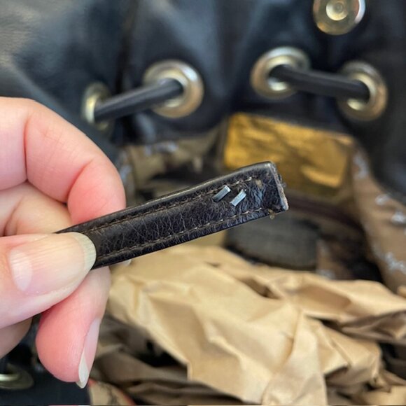 BULGA Y2K Schiaparelli's Butterfly Autumn 2007 Brown Leather Shoulder Bag - Picture 10 of 15